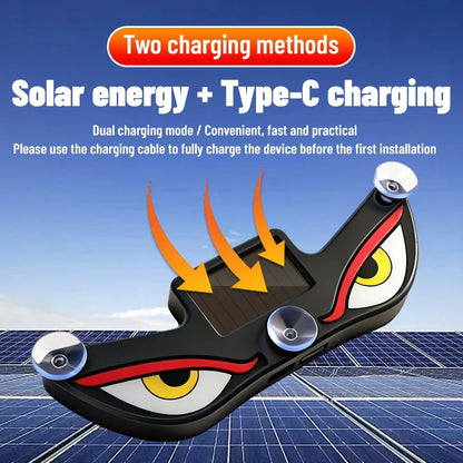 🔥Sidste dag med 49 % rabat – Solar Demon Eye LED-vindueslampe til bilen