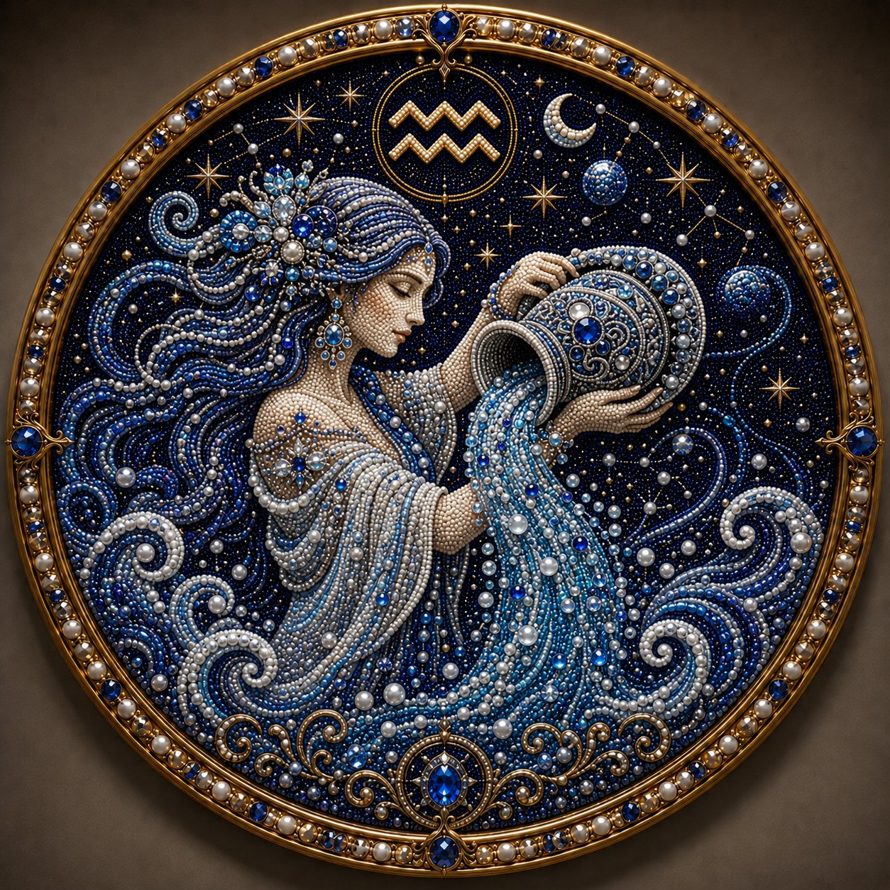 🔥 Perlekunstsæt med de 12 stjernetegn ♈🌙