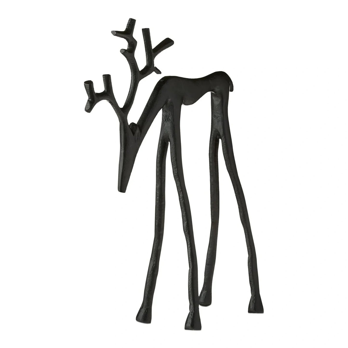 🎅Julebestsellere 🦌2 stk sorte rensdyrstatuer, julepynt sæ