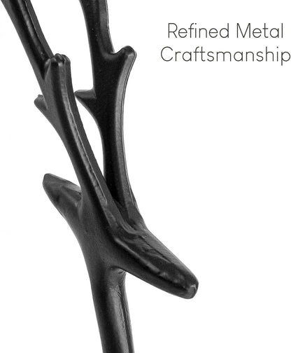 🎅Julebestsellere 🦌2 stk sorte rensdyrstatuer, julepynt sæ