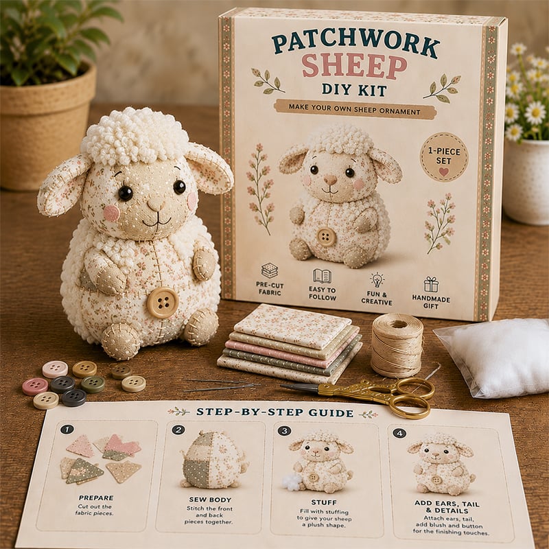 🧵DIY-sæt til patchwork-dyr – Lav dine egne søde dyr