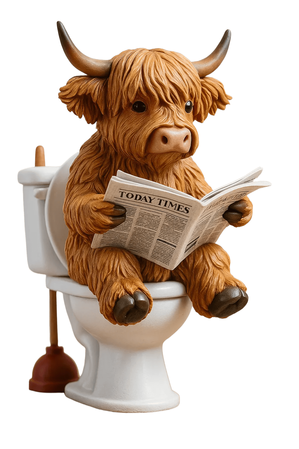 🐮Highland Cow-julekalender 2025🎄✨ - 3D håndlavet Highland Cow-dukke (24 stk.)