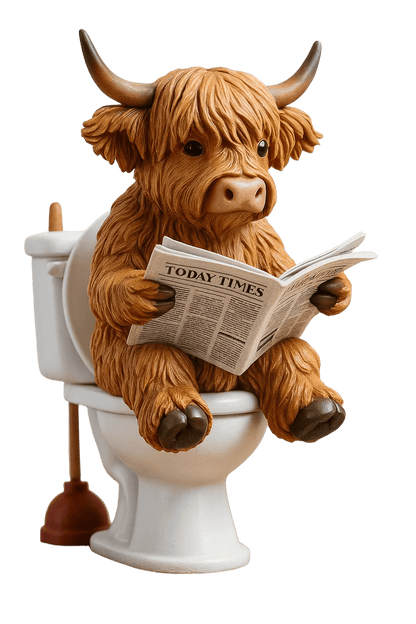 🐮Highland Cow-julekalender 2025🎄✨ - 3D håndlavet Highland Cow-dukke (24 stk.)