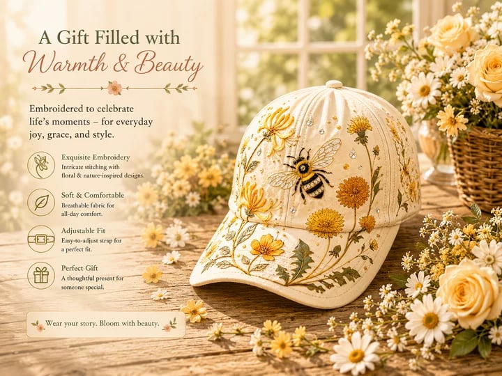 🔥Sidste dag – 50 % rabat 🌸🌿 Garden Morning Cap