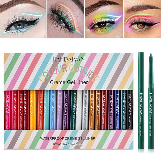 🔥🔥20 PCS farvet eyeliner blyant sæt