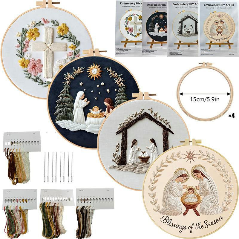 Påske-broderi DIY-kunstsæ