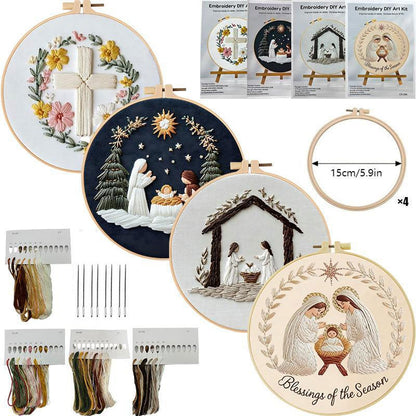 Påske-broderi DIY-kunstsæ