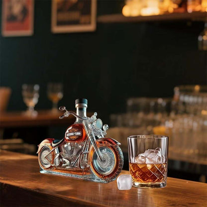 Kreativ motorcykel Glasvinflaske