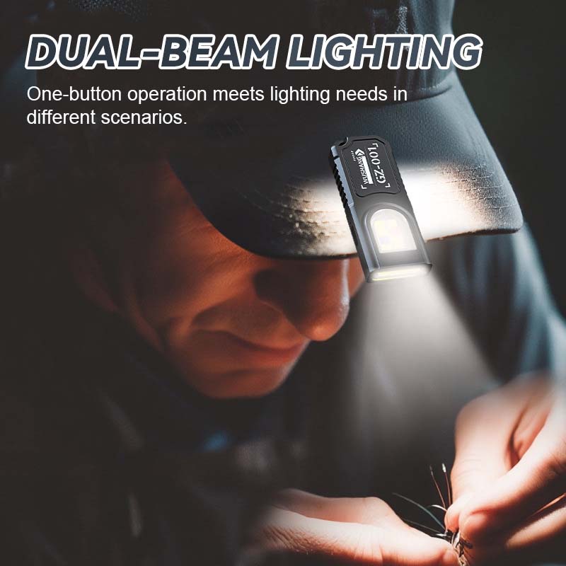 🔑 Mini nøglering lommelygt