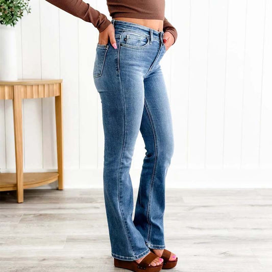 Holy Grail Bootcut-jeans med mavekontrol 🔥
