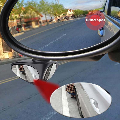 Dual-View spejl til blind vinkel i bile