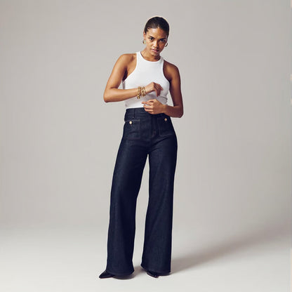 🧣🔥Spring Fashion Update 49% OFF👖Tummy Control Sailor Wide Leg Trouser