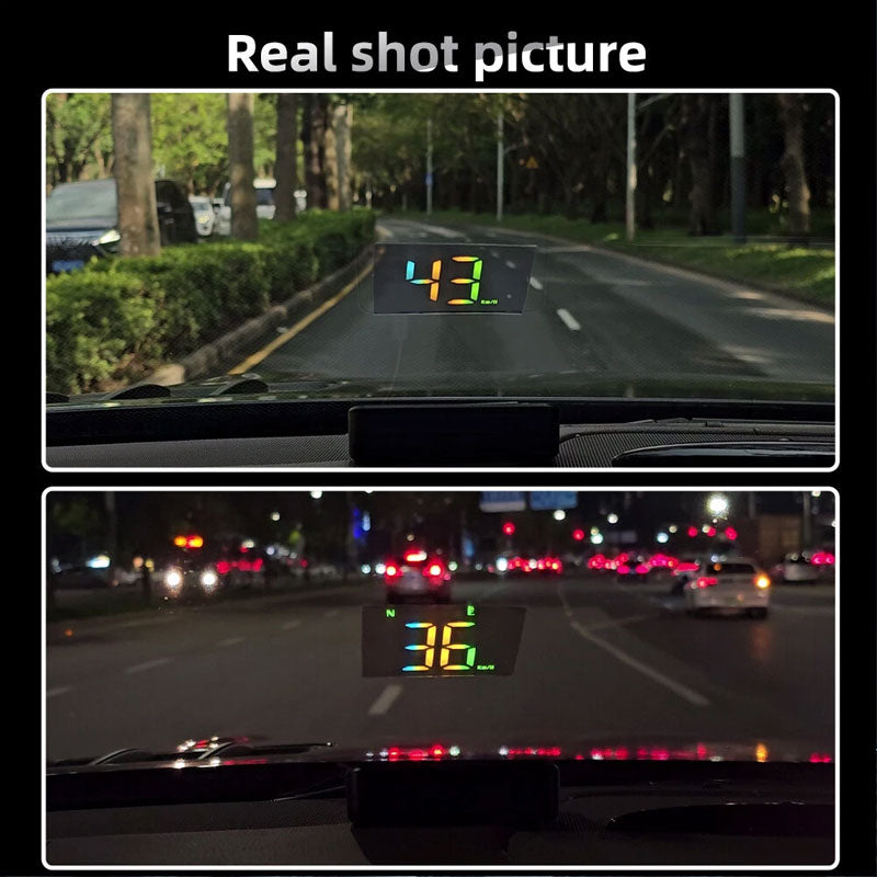 Head-up display (HUD) med glasprojektion i køretøjer