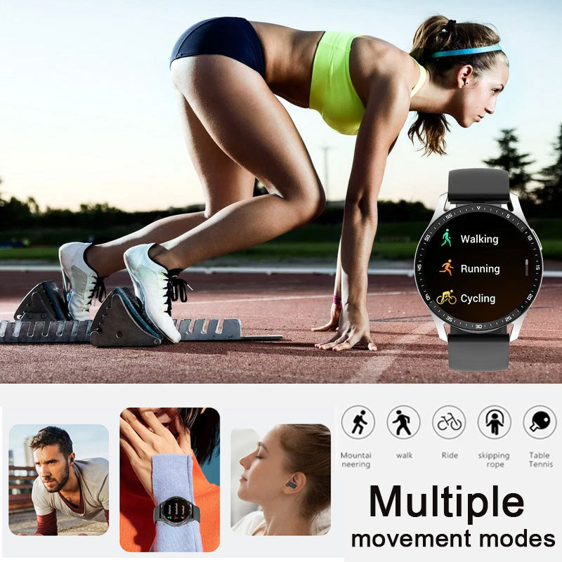 ⌚️ 2-i-1 Bluetooth Smartwatch med Høretelefoner - Smart · Sund · Musik overalt 🎵