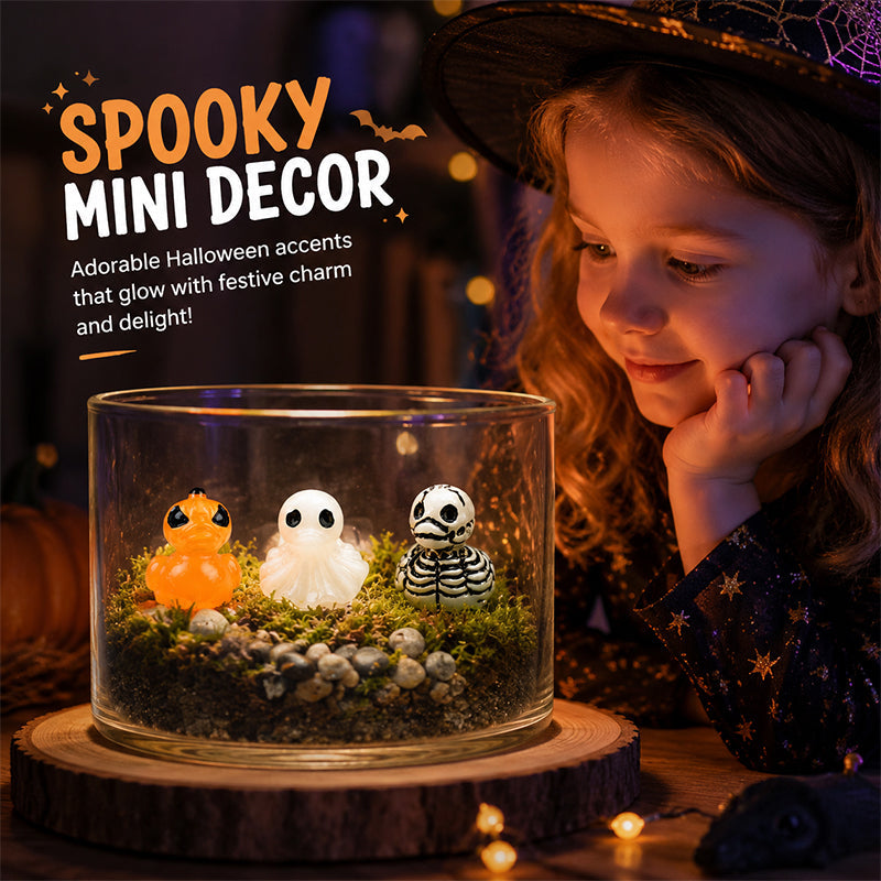 👻 Små Spooky Ænder – Søde Halloween-Miniaturer, der Lyser i Mørket 🎃