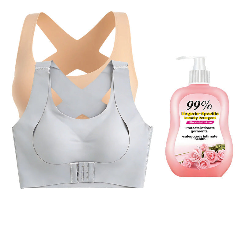 🎉SIDSTE DAGS UDSALG -70 % RABAT⚡Frontlukning, krydsede stropper, trådløs bh til god holdnin