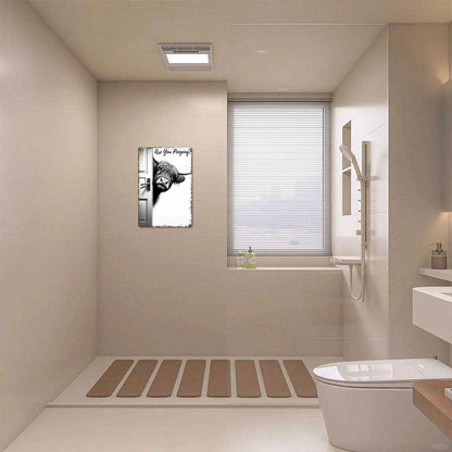 🐄 Den frække besøgende: Vintage Highland Cow-skilt