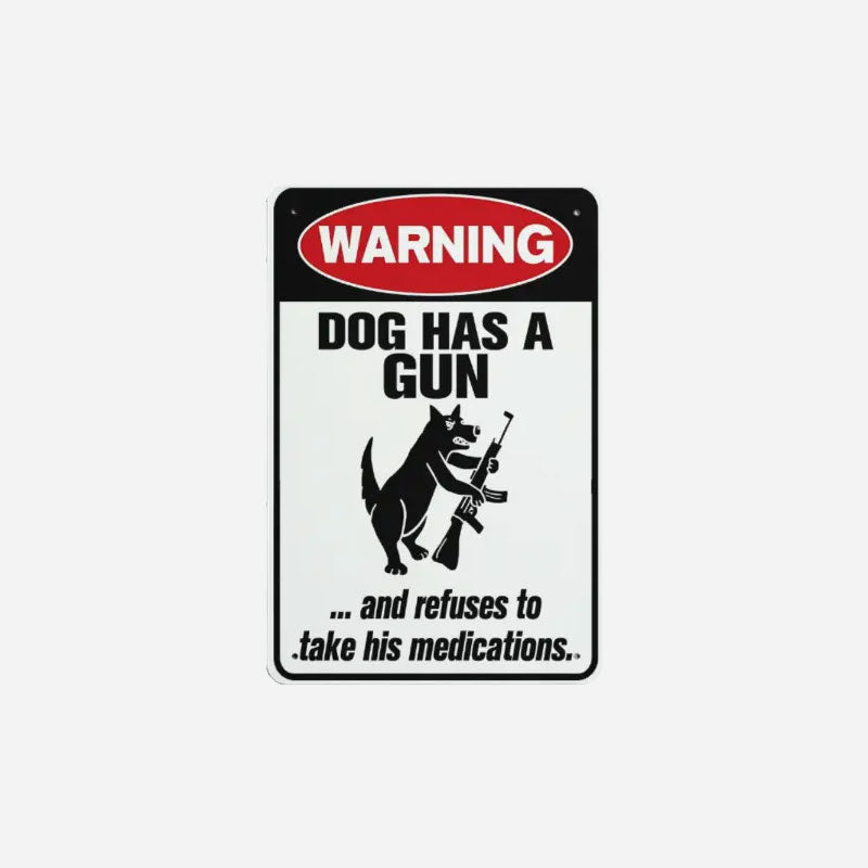 »Vagthund« – et humoristisk advarselsskilt 🐶 — Giv dine naboer noget at snakke om