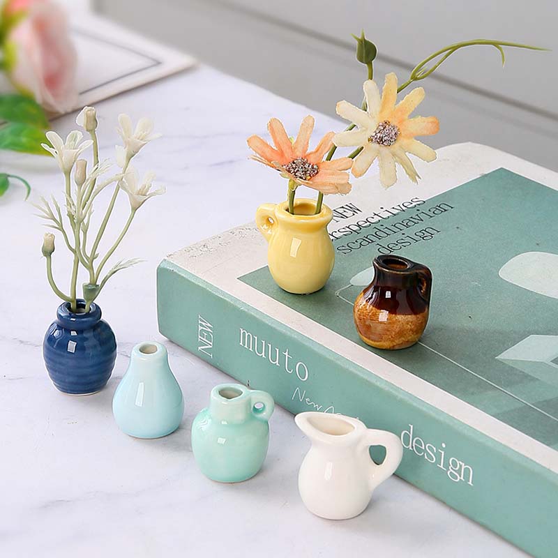 🌼 Keramiske mini-vasekøleskabsmagnete
