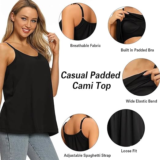 🏆SIDSTE DAGS UDSALG 49% RABAT - Løstsiddende tanktop med indbygget bh