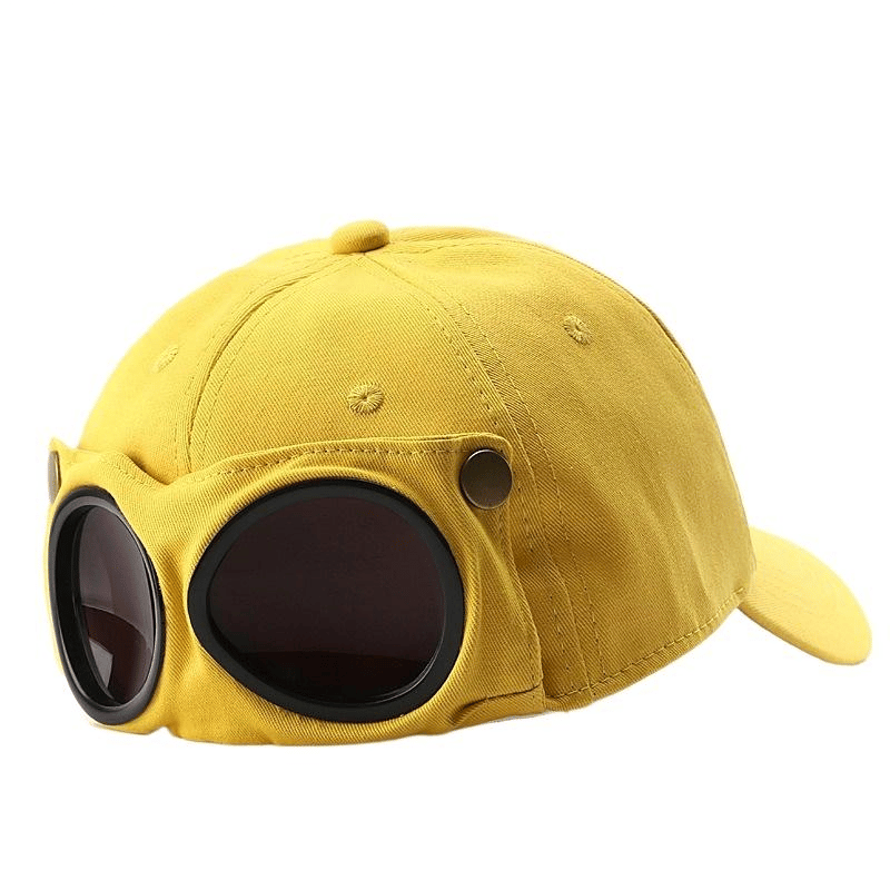 🤣 Baseballkasket i aviator-stil — unikke solbrilleholder og vintage metal-detaljer! 🧢✨
