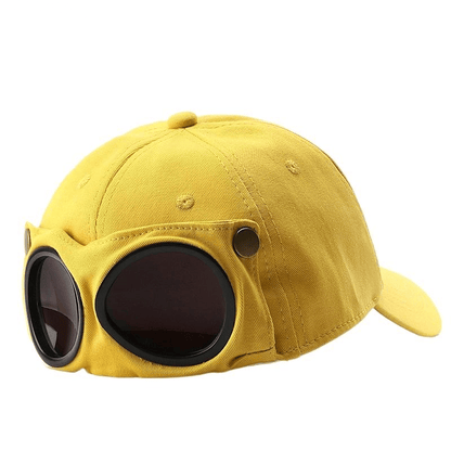 🤣 Baseballkasket i aviator-stil — unikke solbrilleholder og vintage metal-detaljer! 🧢✨