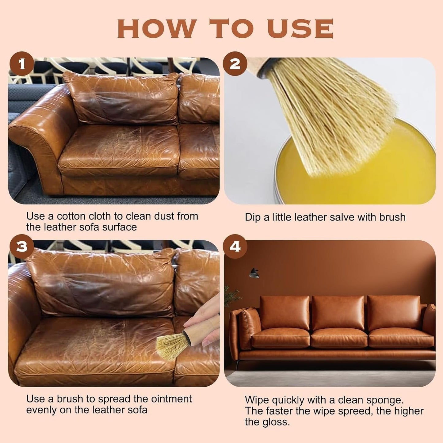 ⏳Læder- og møbelreparationssalve + påføringspensel