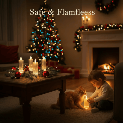 🔥HOT SALE 49%OFF✨🕯️LED Crystal Candle Lights (4 stk i 1 sæt)