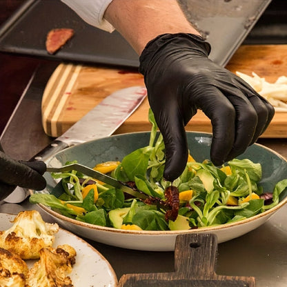 100/50 stk sorte nitrilhandsker til engangsbrug