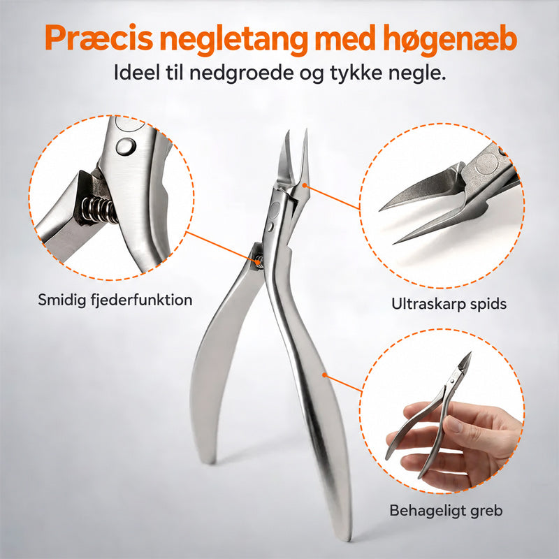 📢 50 % RABAT !! ⏰ 2-delt manicuresæt i rustfrit stål: Negleklipper til nedgroede tånegle og tang til fjernelse af død hud