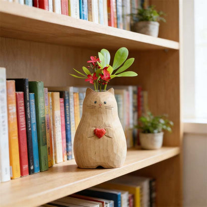 Chonky Cat vase med hjert