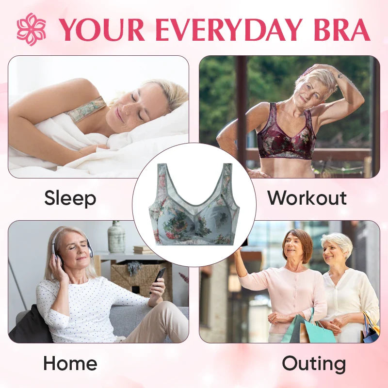 [Rich womenswear] - Ice Silk Lace Everyday Cooling Comfort BH