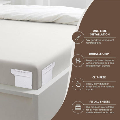 Fastgørelse af sengelinned