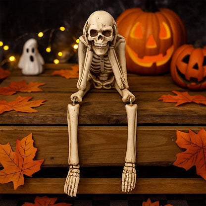 💀 Halloween tre kloge skeletter harpiks figurer 🎃