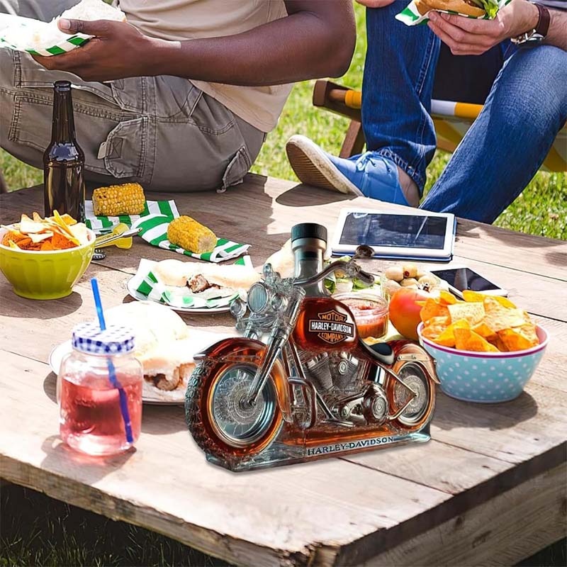 Kreativ motorcykel Glasvinflaske