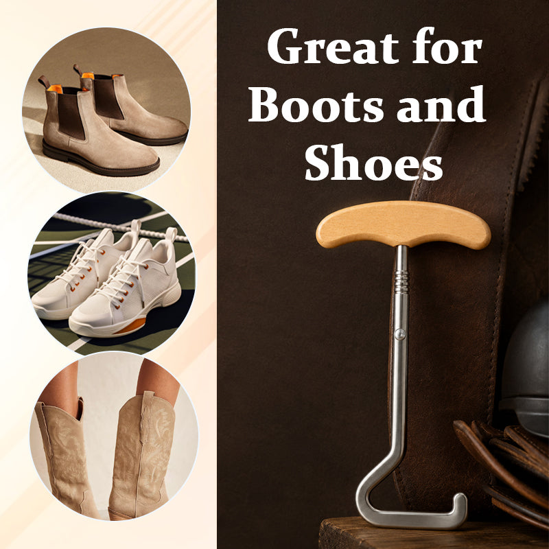 👞 Hesteskoformet krog til skohorn, der gør det nemt at tage skoene på