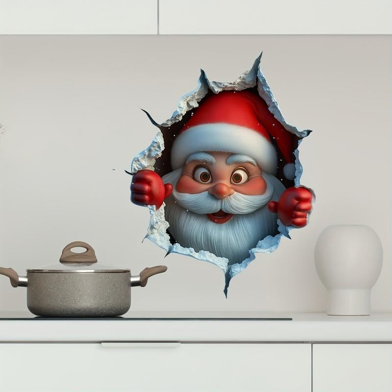 🎄3D Wall-Breaking Santa Claus Sticker