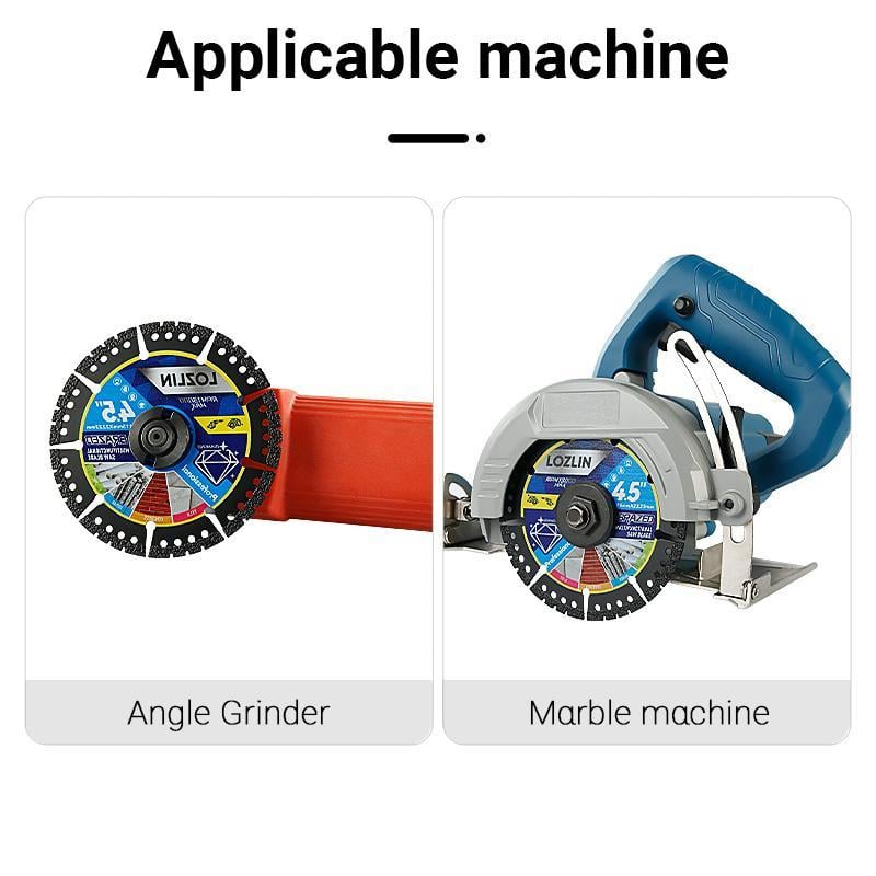 🔥SIDSTE DAG KUN 49 % RABAT🛠️LOZLIN 4,5" skæreklinger til flere materialer – tørskæring af metal, fliser, sten og plas