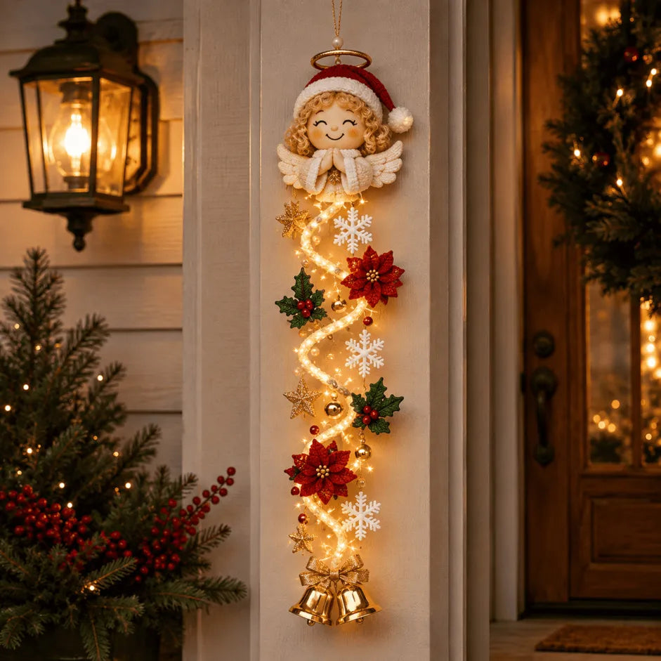 ⏳ Sidste dag med 49 % rabat – 🎄MerryCascade™ lysende jule-dørhænger | 6 festlige lysdesign✨