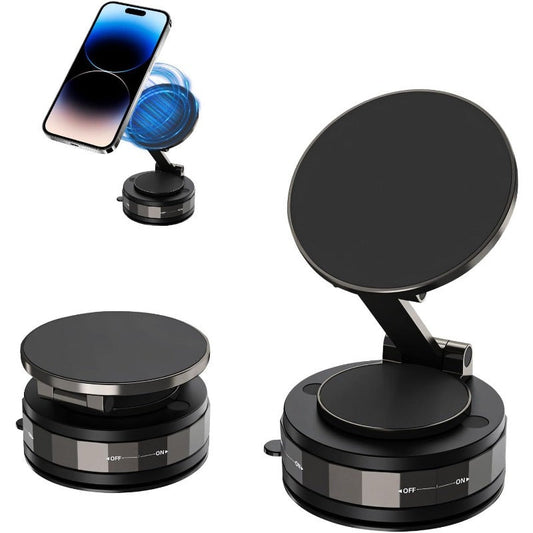 Magnetisk sugekop – Foldbar 360° telefonholder med vakuumlå