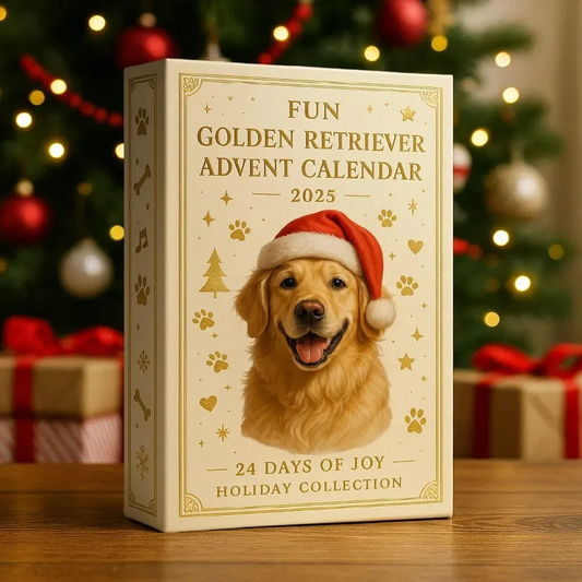 Sjov Golden Retriever-julekalender 2025