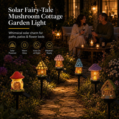🔥Stort udsalg – 50 % rabat🔥Solcelledrevet eventyrlig svampelys til haven – magisk LED-udendørspynt til haver, stier og hyggelige baggårdsområder 🍄✨