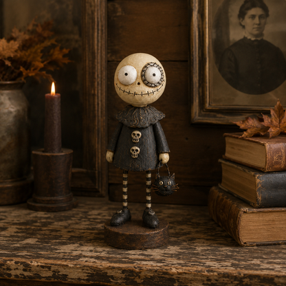 🎃Primitive Pumpkin Friends – Samling af vintage Halloween-figurer
