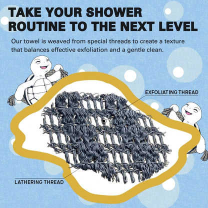 🧼Eksfolierende antibakterielt badehåndklæde
