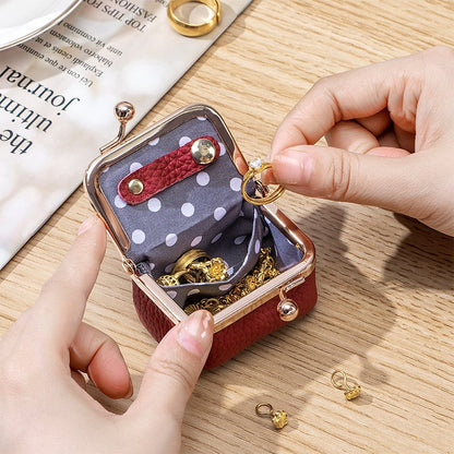 Ægte læder mini smykkeskri