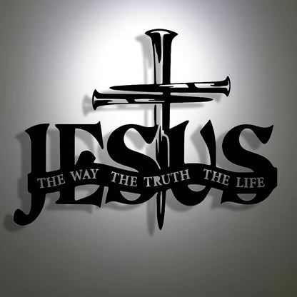(🎁Sidste dag 49% rabat)🔥Jesus & Cross Design Wall Art - ⌛Limiteret håndlavet seri