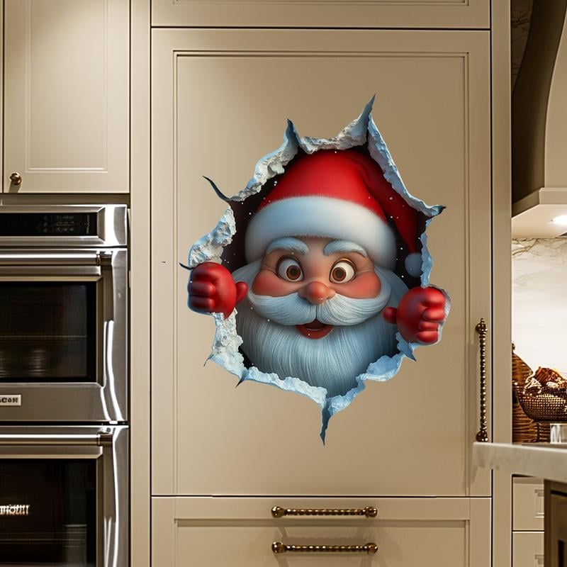 🎄3D Wall-Breaking Santa Claus Sticker