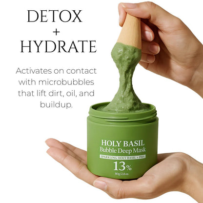 🌿 Glimsea™ Holy Basil Bubble Deep Mask