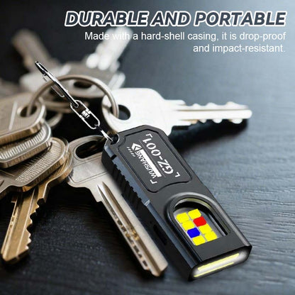 🔑 Mini nøglering lommelygt