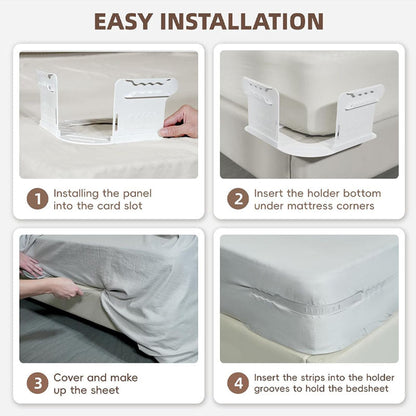 Fastgørelse af sengelinned